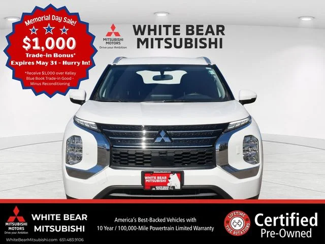 Certified 2025 Mitsubishi Outlander Plug-in Hybrid ES with VIN JA4T5UA98SZ042010 for sale in White Bear Lake, Minnesota