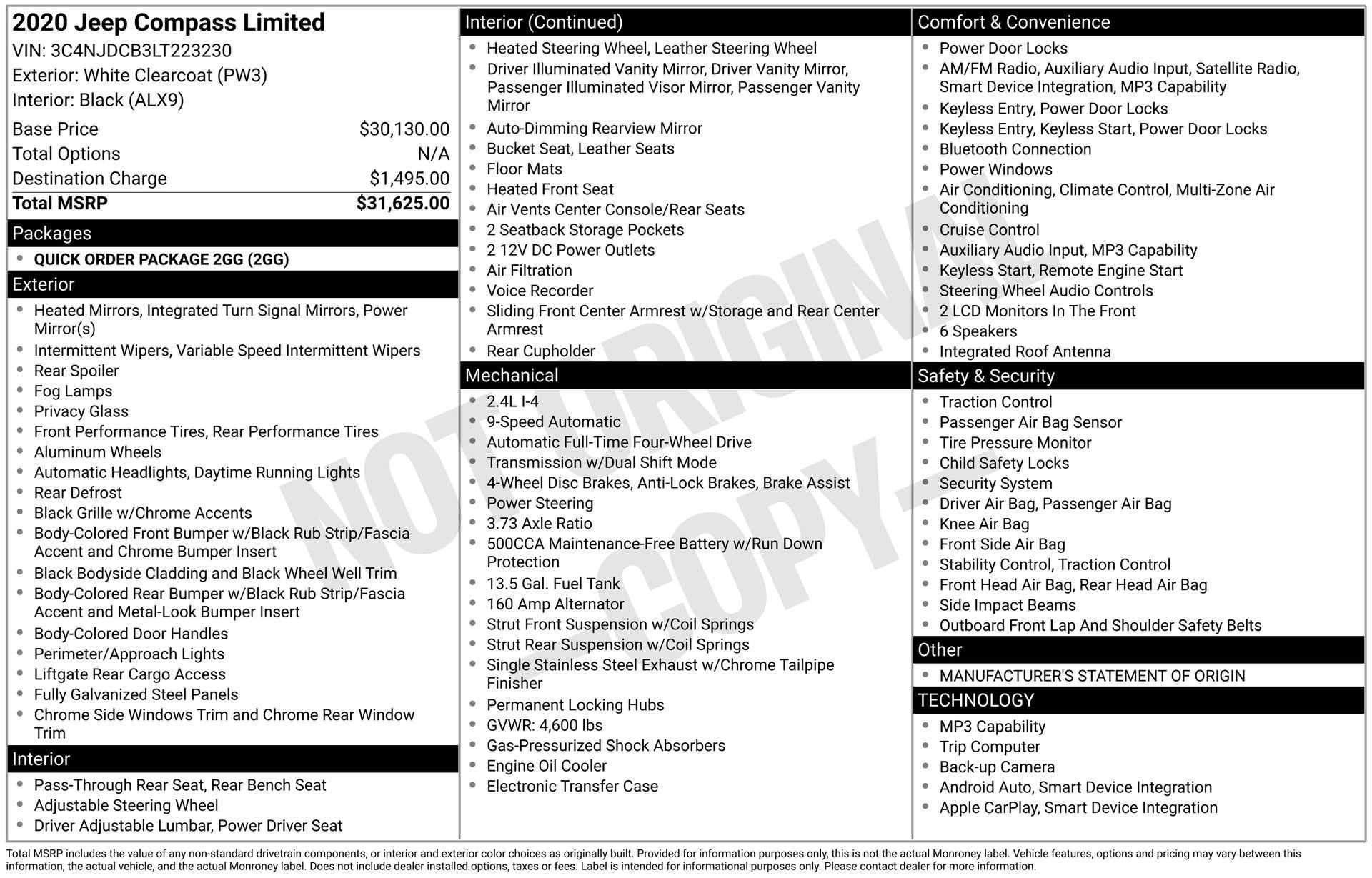 2020 JEEP COMPASS - Image 2
