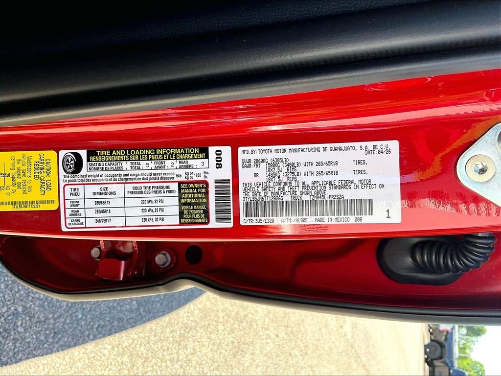 New 2026 Supersonic Red Toyota Limited image 17
