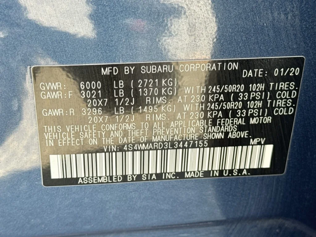 Used 2020 Blue Subaru Touring image 42