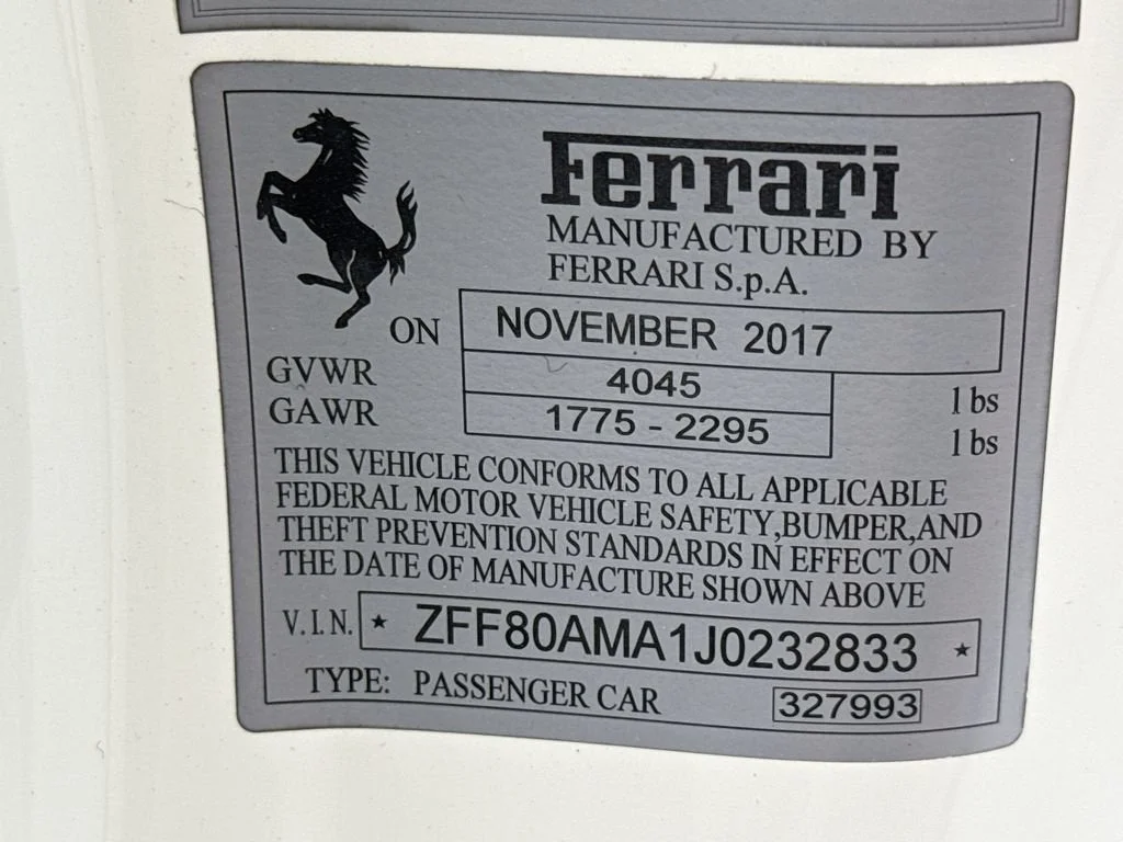 Used 2018 Bianco Avus Ferrari  image 38