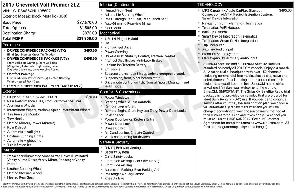 Used 2017 Black Chevrolet Premier image 3