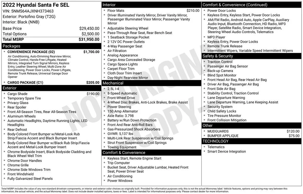 Used 2022 Gray Hyundai SEL image 17