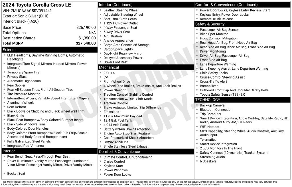Certified Used 2024 Silver Toyota LE image 7
