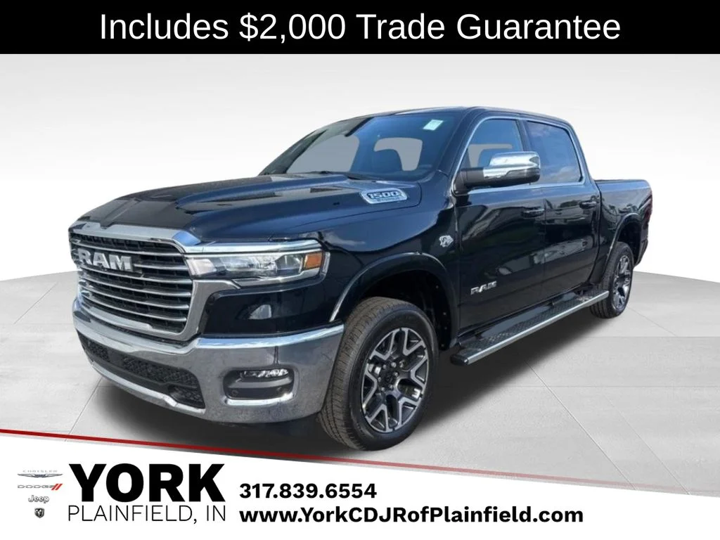 New 2026 Diamond Black Crystal Pearl-Coat Exterior Paint RAM Laramie image 1