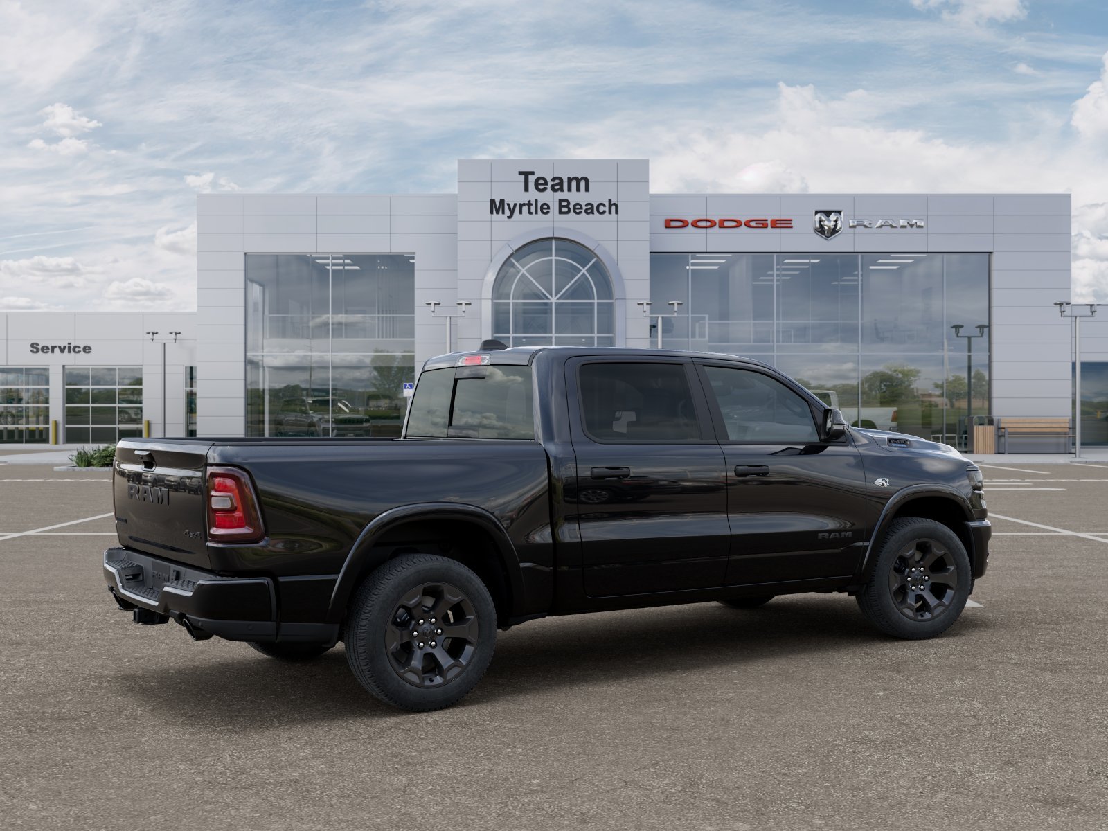New 2026 Diamond Black Crystal Pearl-Coat Exterior Paint RAM Big Horn/Lone Star image 48