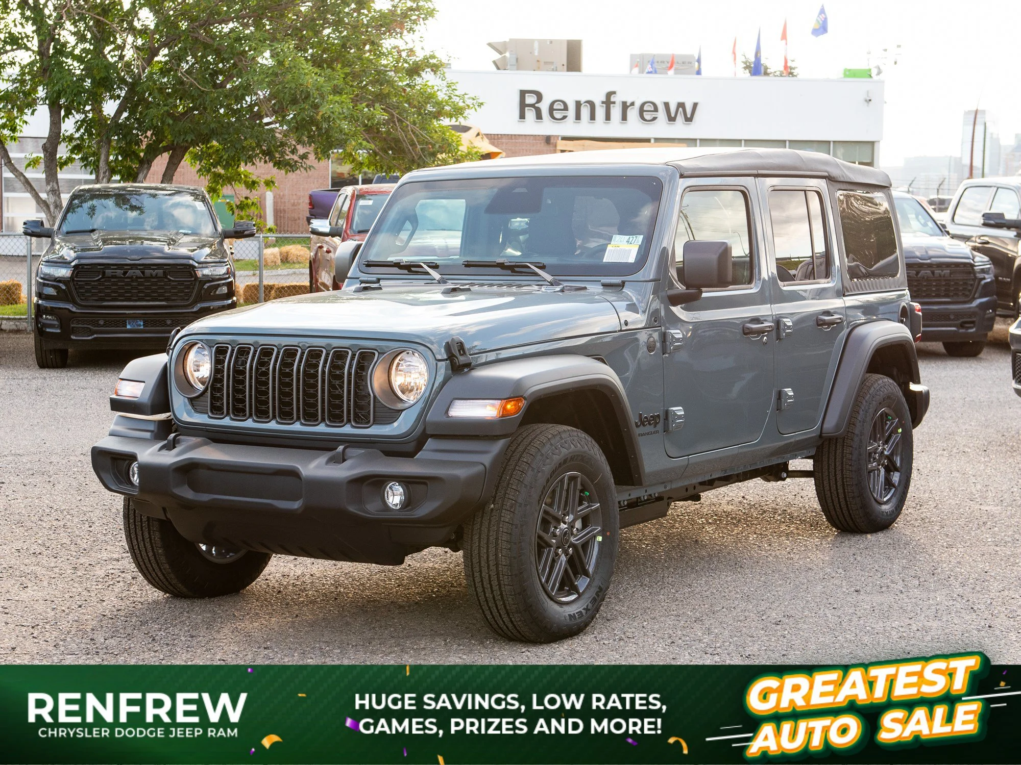 New 2026 Dark blue Jeep Sport S* 4 Door 4x4, Heated Seats, Remote Start, Alpine Audio image 1