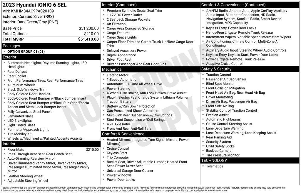 Used 2023 Silver Hyundai SEL image 17