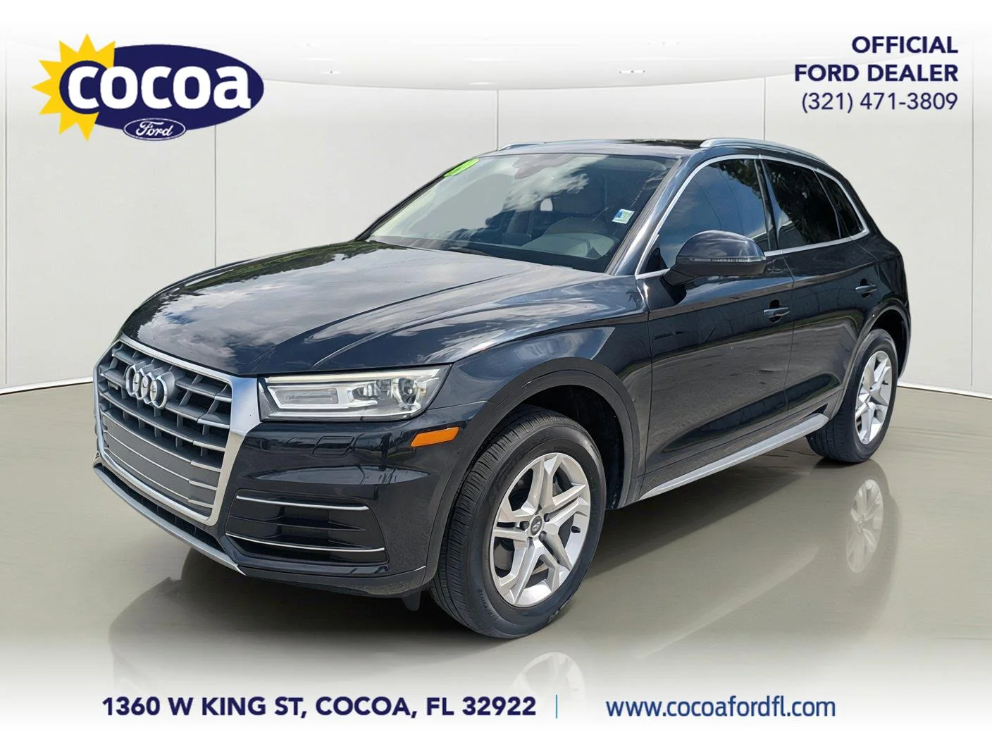 Used 2019 Moonlight Blue Metallic Audi Premium image 1