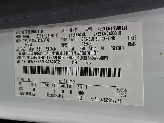 Used 2021 White Ford Base image 27