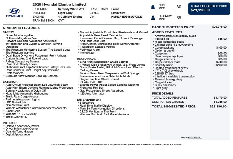 Used 2025 White Hyundai Limited image 3
