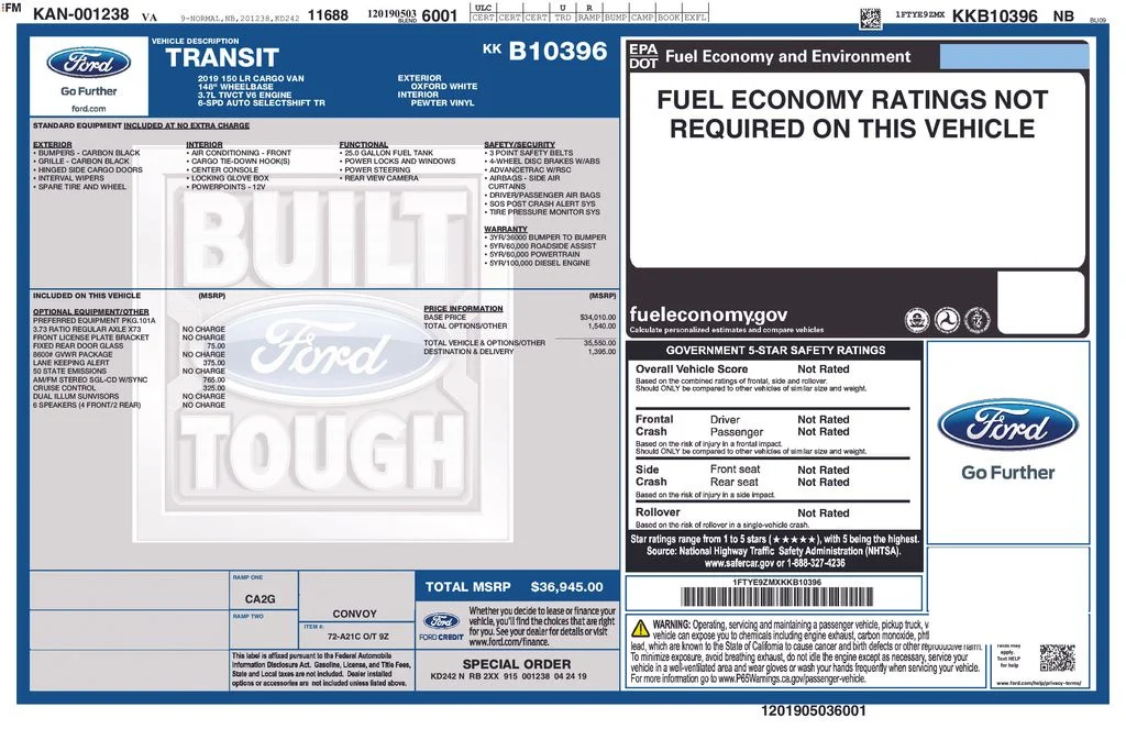Used 2019 White Ford Base image 16