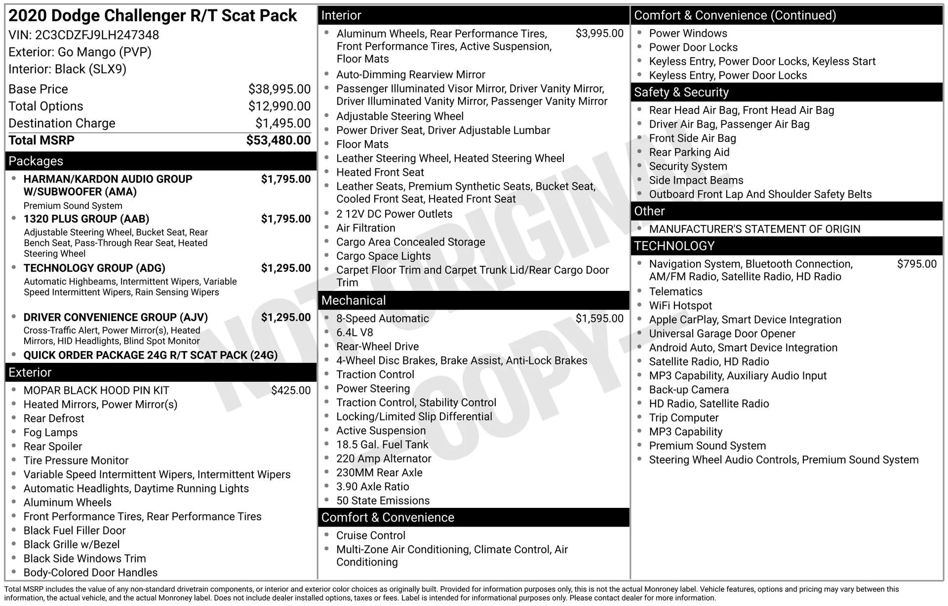 Used 2020 Orange Dodge R/T Scat Pack image 3