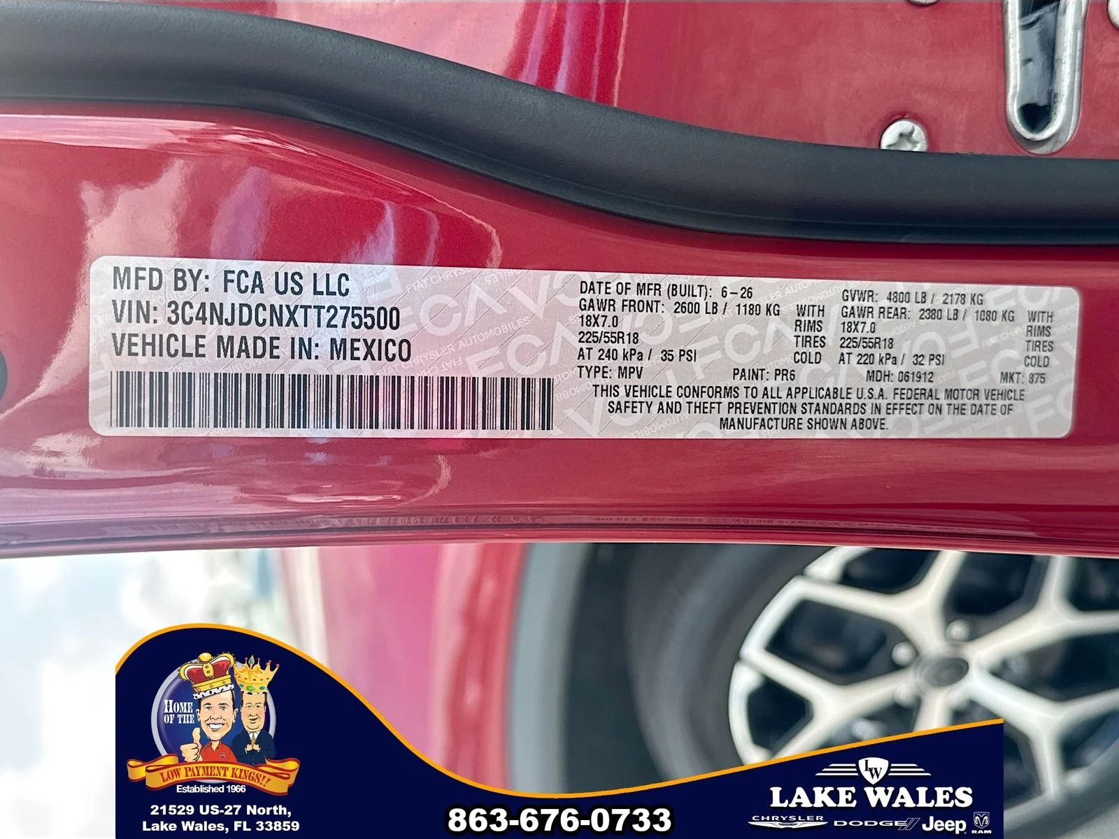 New 2026 Red Hot Pearl-Coat Exterior Paint Jeep Limited image 30