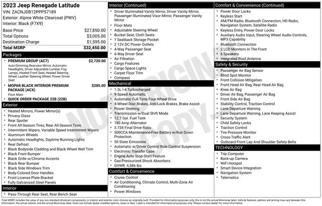 Used 2023 White Jeep Latitude image 42
