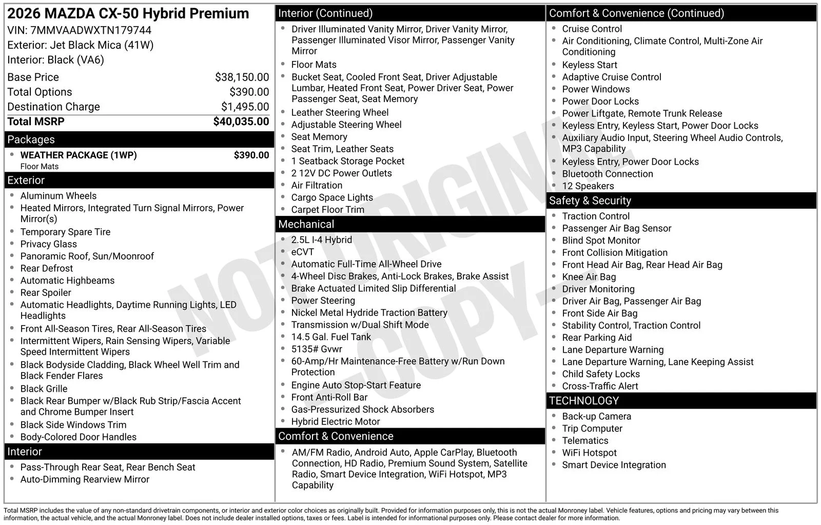 New 2026 Jet Black Mica Mazda Premium image 4