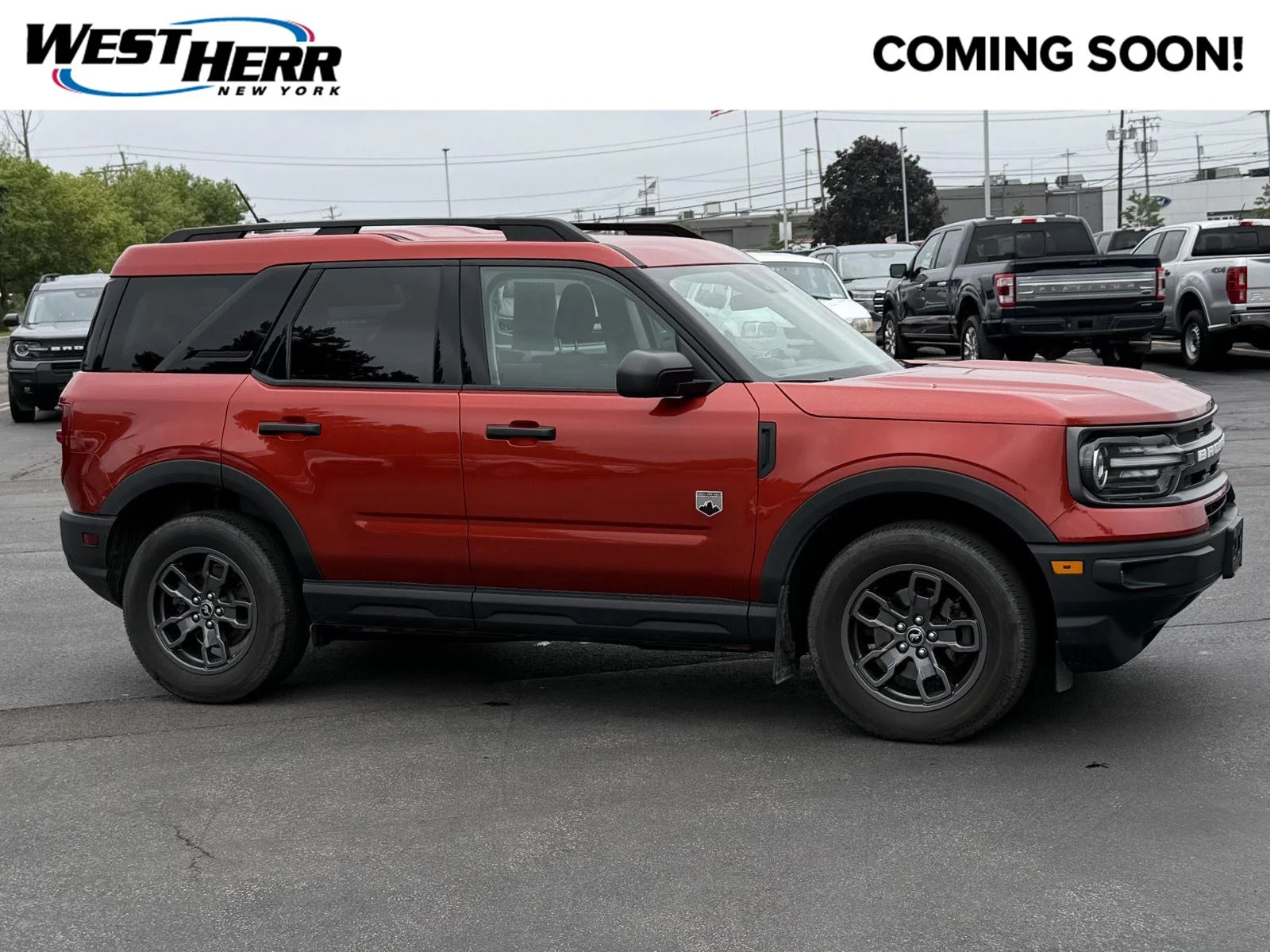 Used 2022 Hot Pepper Red Metallic Tinted Clearcoat Ford Big Bend image 1