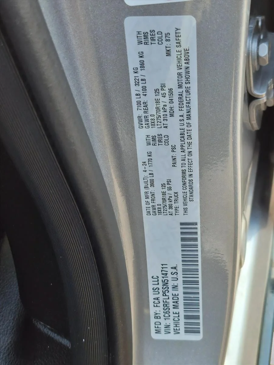 Certified Used 2025 Billet Silver Metallic Clearcoat Ram Rebel image 24