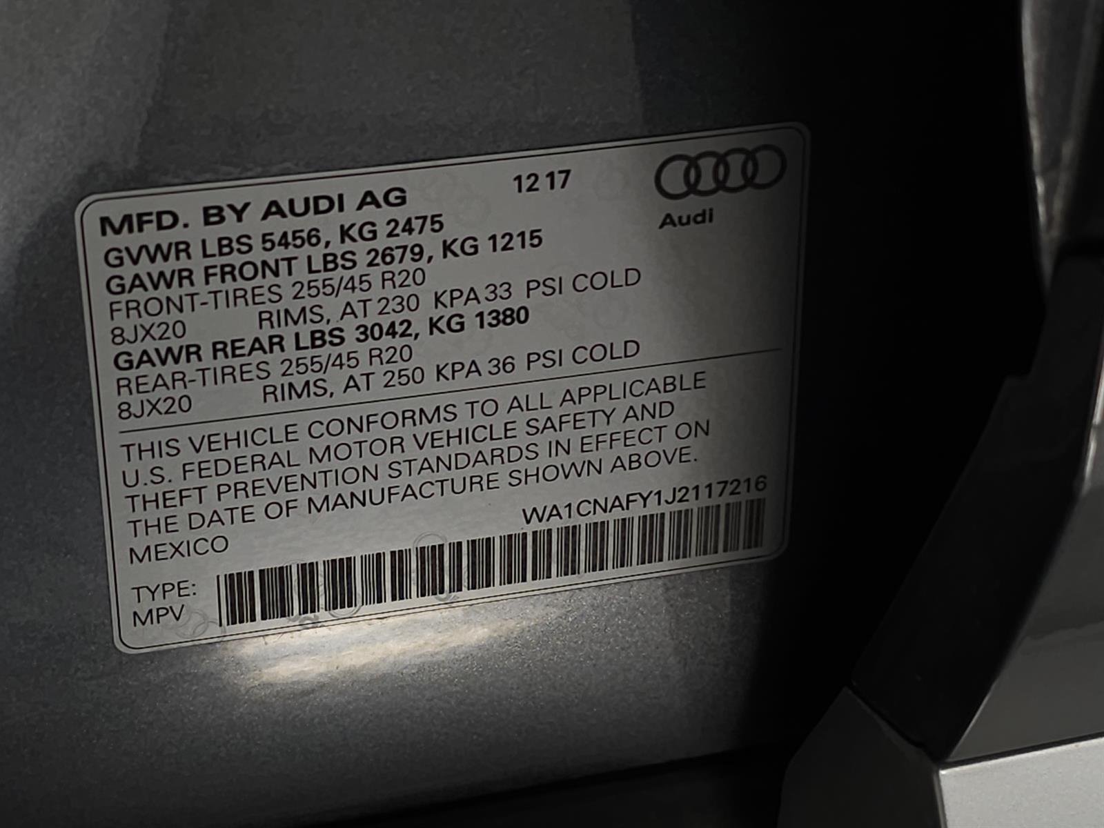 Used 2018 Gray Audi 2.0T quattro Prestige image 40