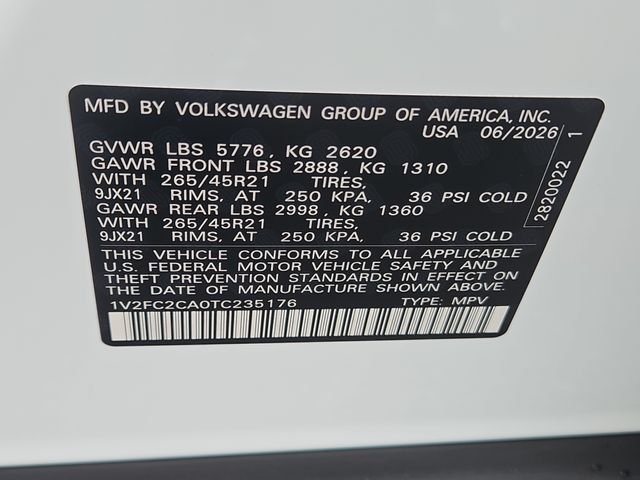 New 2026 Opal White Pearl Volkswagen 2.0T SEL Premium R-Line image 6