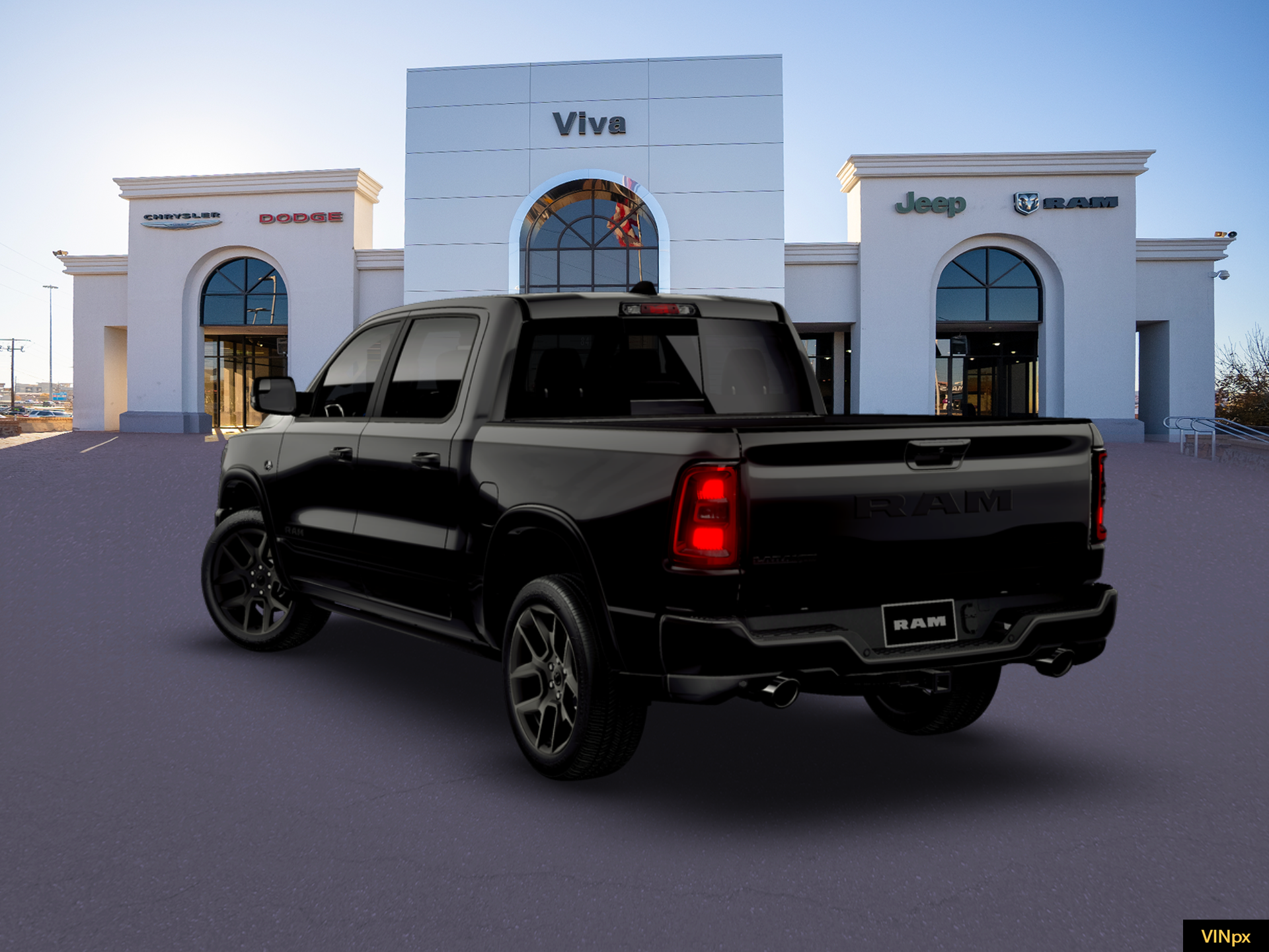New 2026 Diamond Black Crystal Pearl-Coat Exterior Paint RAM Laramie image 5