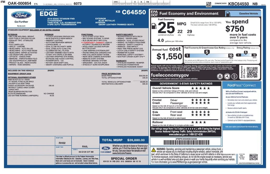 Used 2019 Blue Ford Titanium image 5