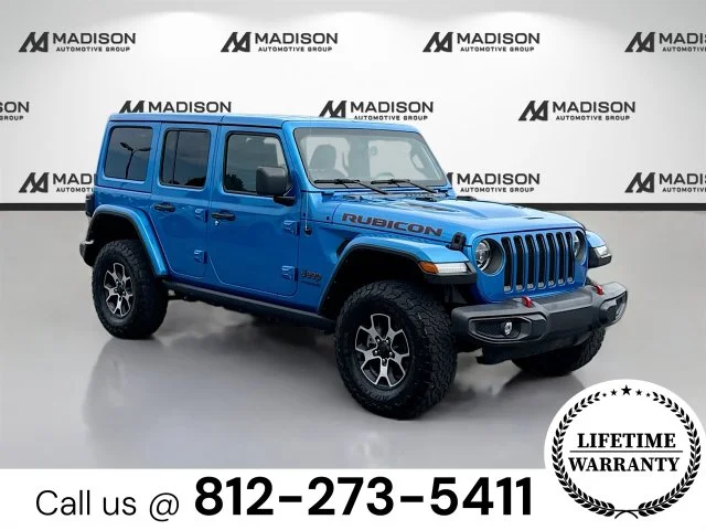 Used 2022 Blue Jeep Unlimited Rubicon image 3