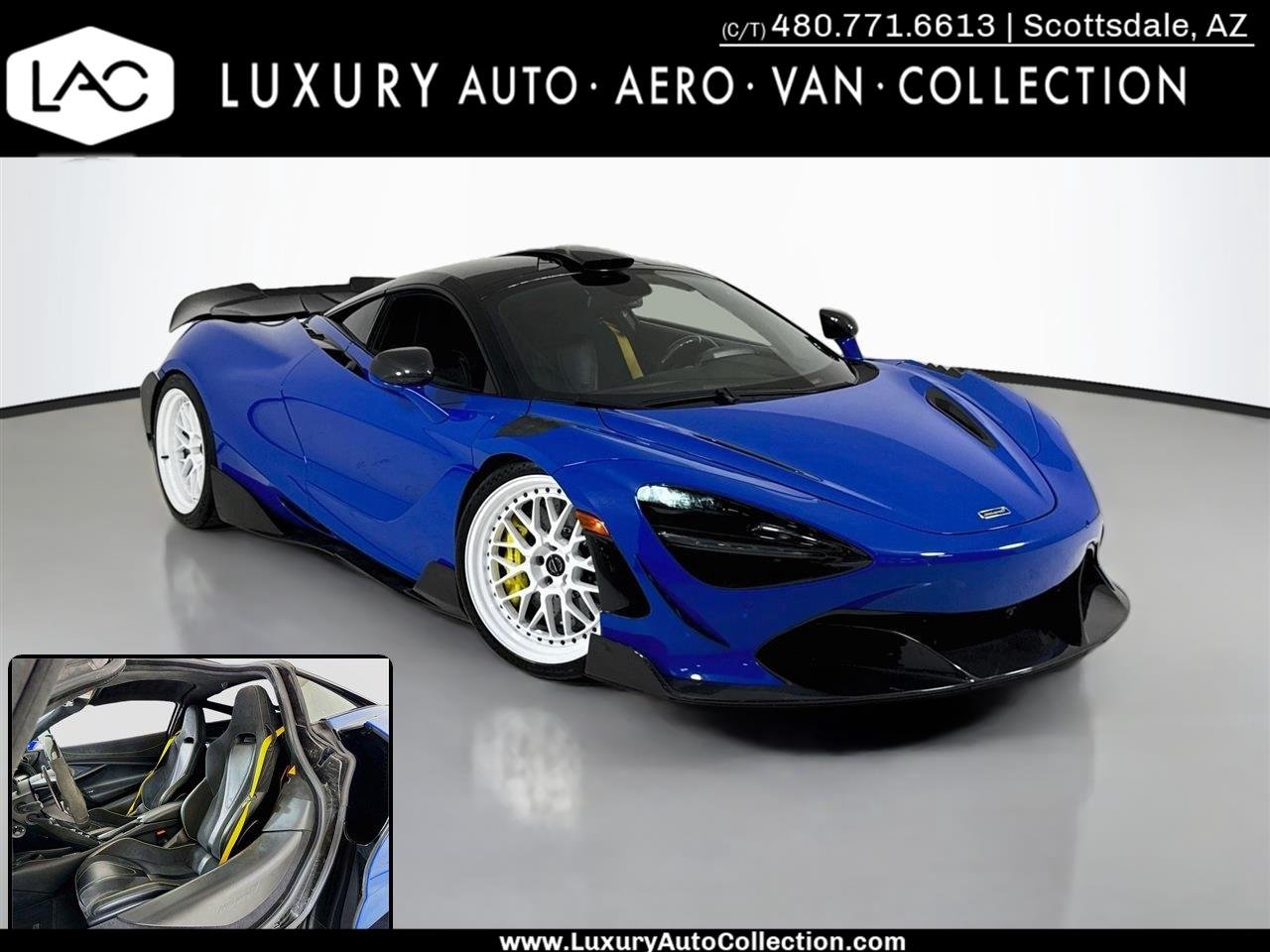 Used 2021 MSO Paris Blue / Miami Blue Wrap McLaren Performance | Full Ryft Body Kit | Carbon Steering Wheel | Exhaust | Custom Wheels image 1