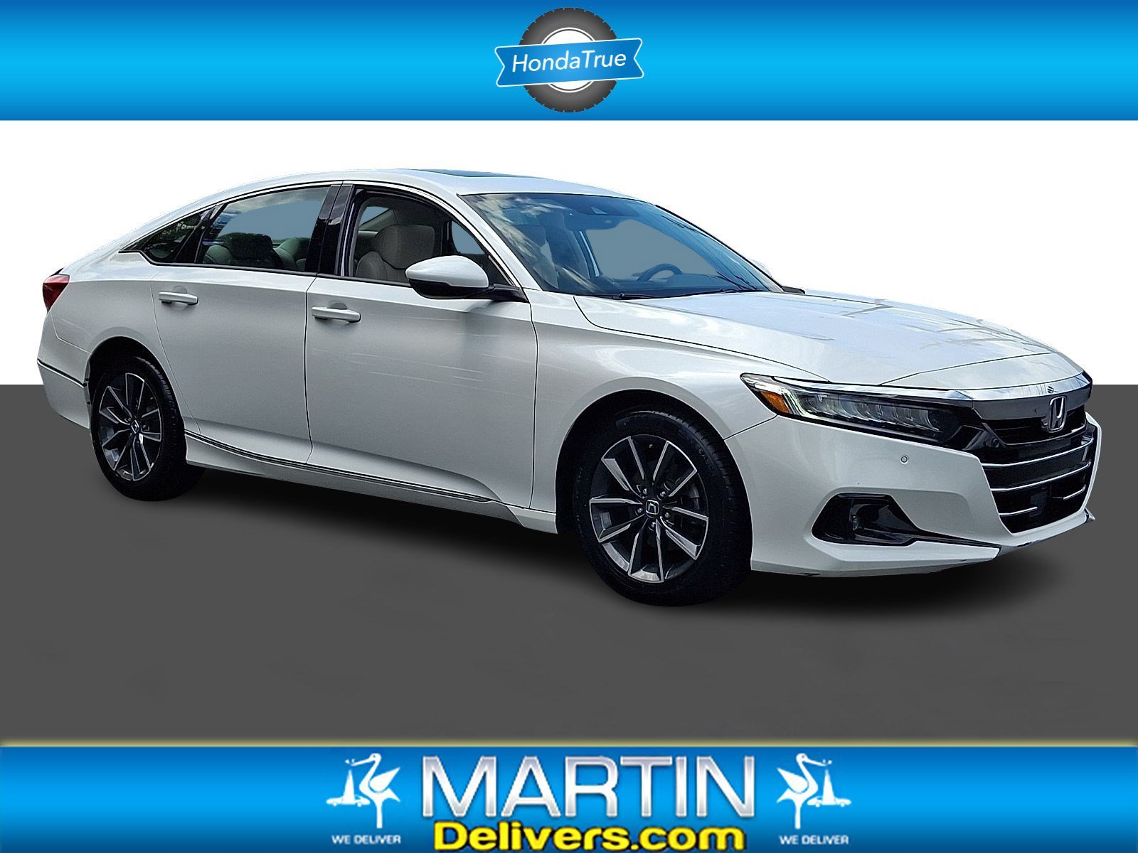 Certified Used 2021 Platinum White Pearl Honda EX-L image 1
