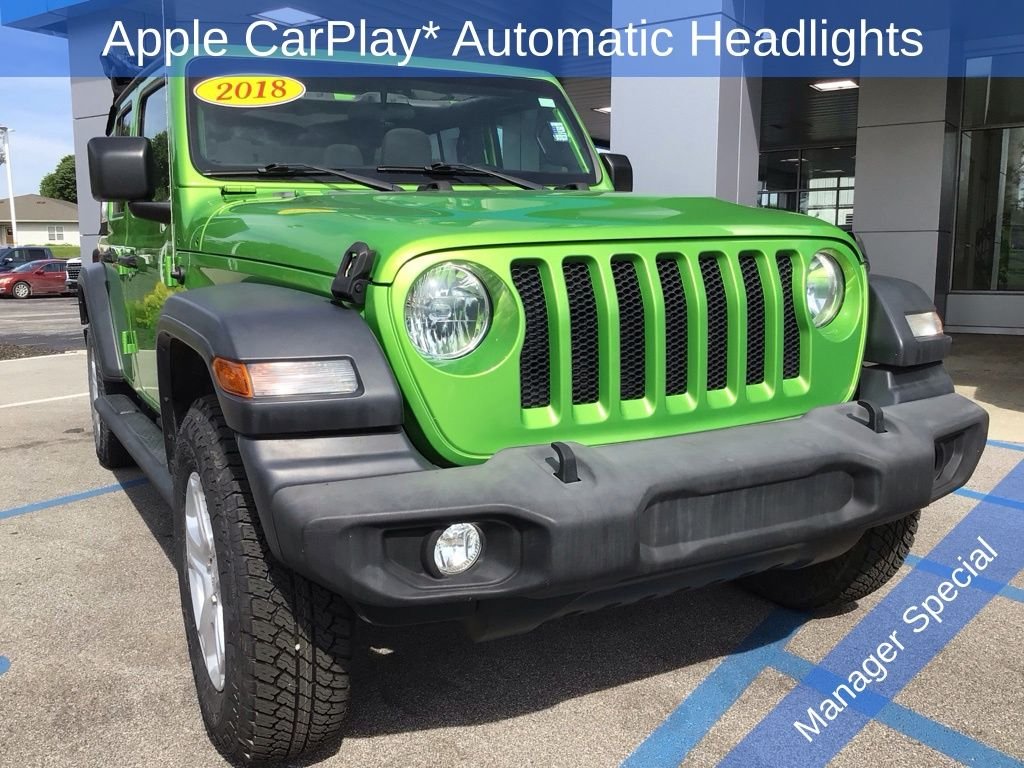 Used 2018 Green Jeep Unlimited Sport S image 4