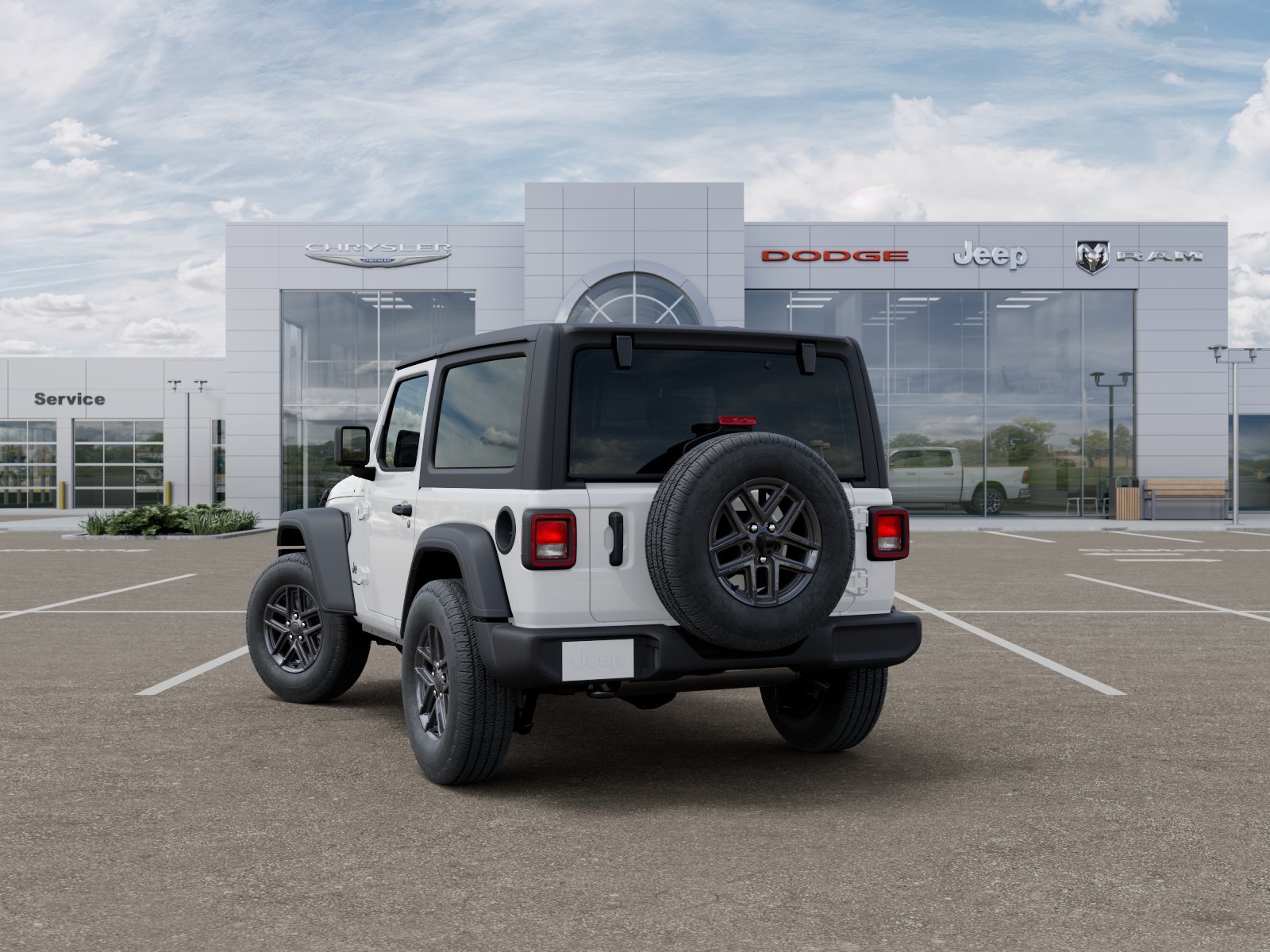 New 2026 Bright White Clear-Coat Exterior Paint Jeep Sport S image 39