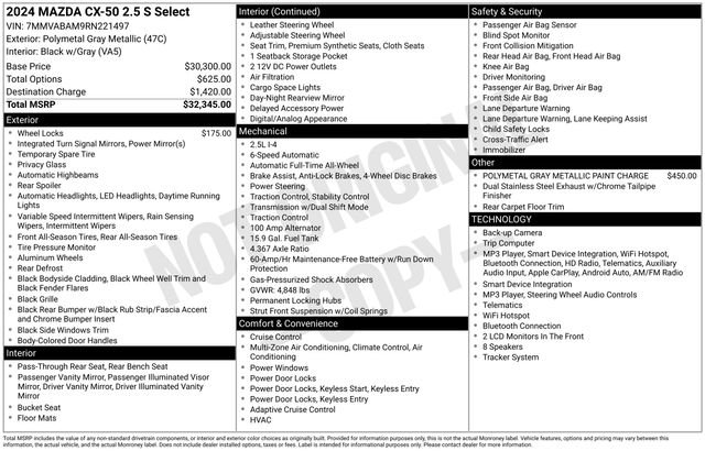 Used 2024 Gray Mazda 2.5 S Select Package image 9
