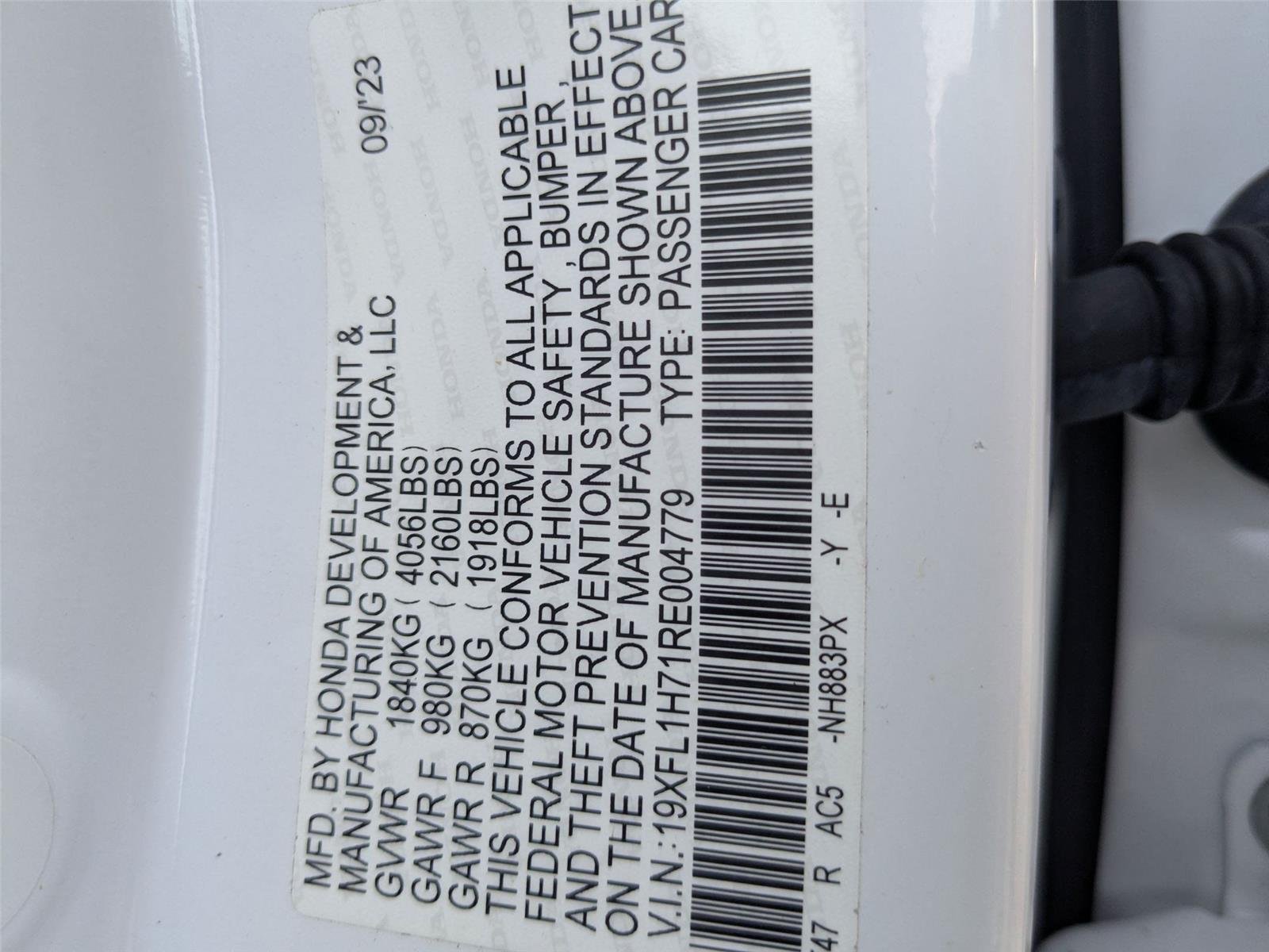 Used 2024 Platinum White Pearl Honda EX-L image 36
