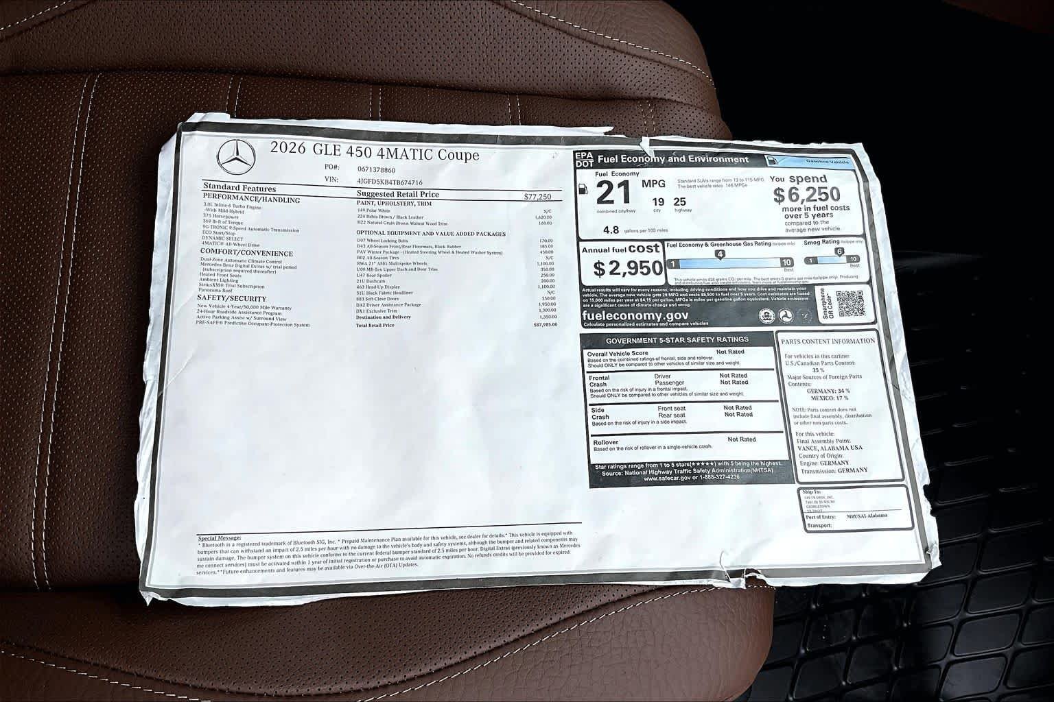 New 2026 Polar White Mercedes-Benz GLE 450 image 22