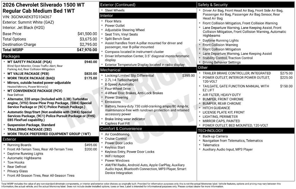 2026 Chevrolet Silverado 1500 Work Truck - Photo 5