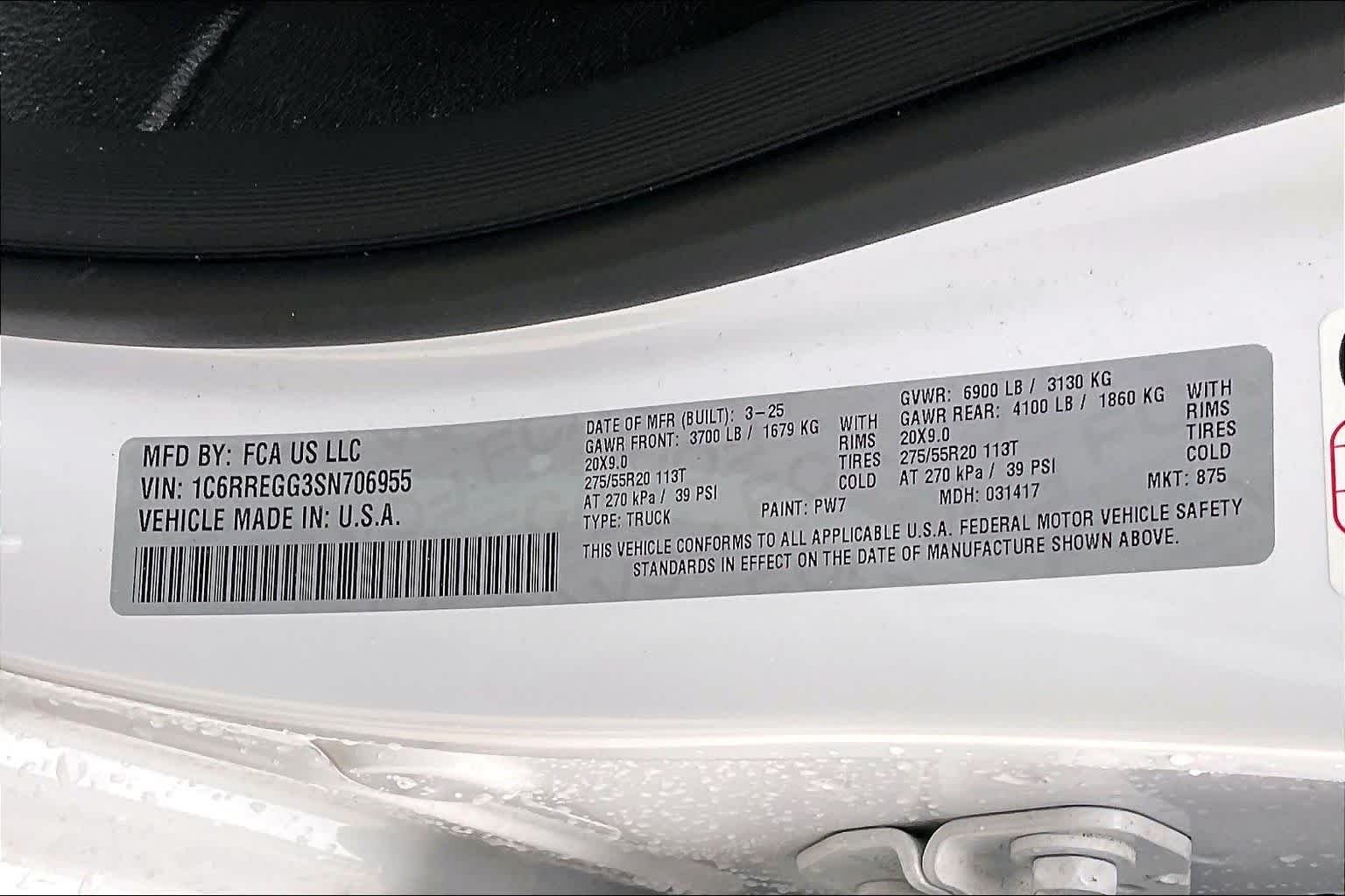 Used 2025 Bright White Clearcoat Ram Tradesman image 58