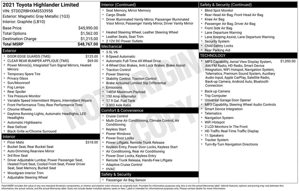 Used 2021  Toyota Limited image 3
