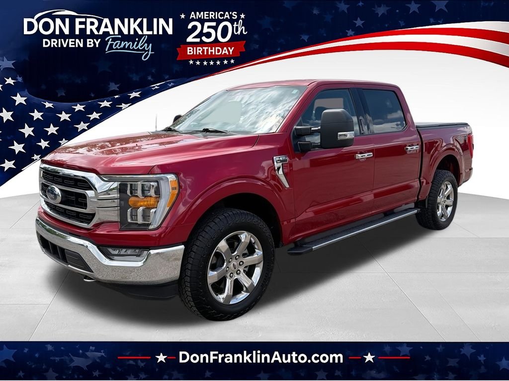 Used 2021 Red Ford XLT image 1