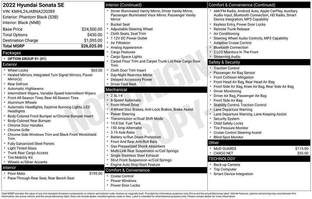 Certified Used 2022 Black Hyundai SE image 6