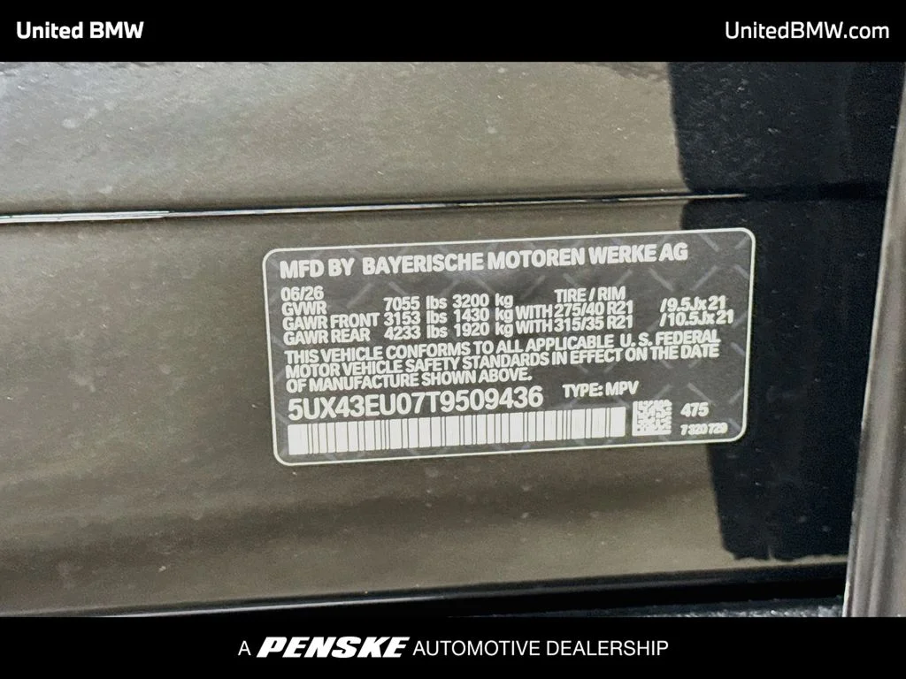 New 2026 Black Sapphire Metallic BMW xDrive50e image 15
