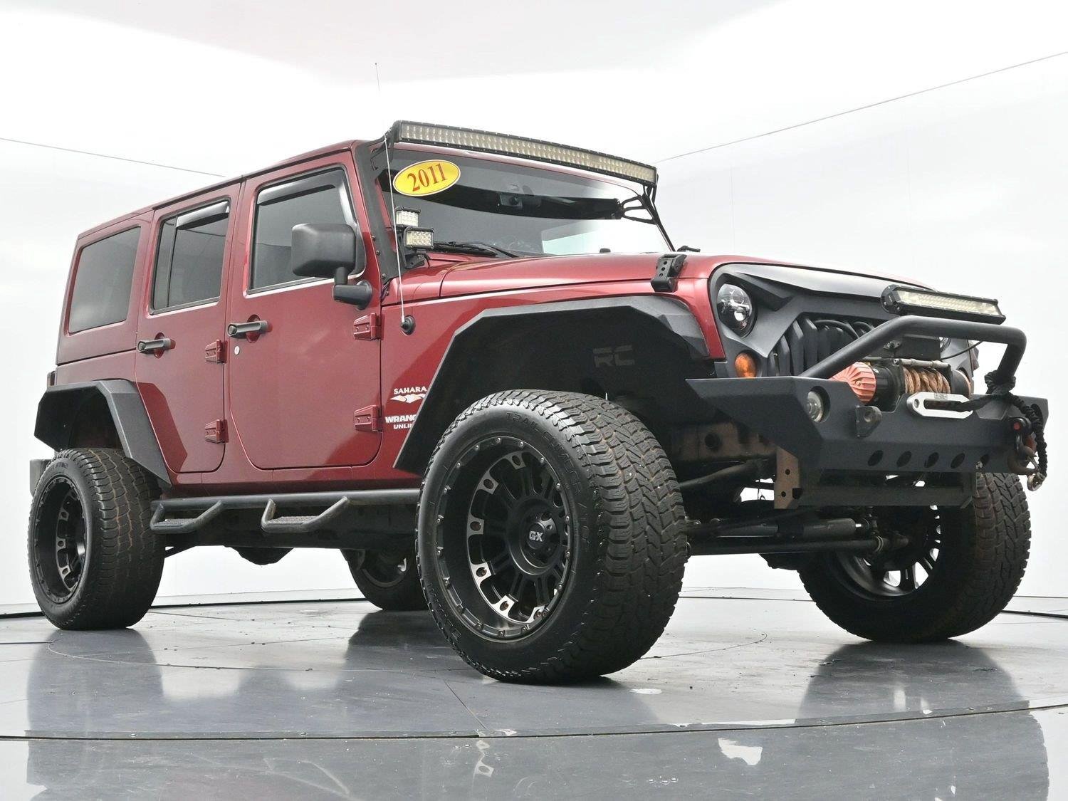 Used 2011 Deep Cherry Red Crystal Pearlcoat Jeep Sahara image 44