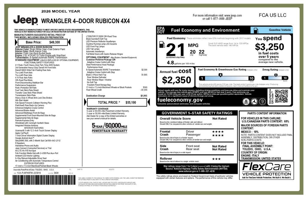Certified Used 2026 White Jeep Rubicon image 4