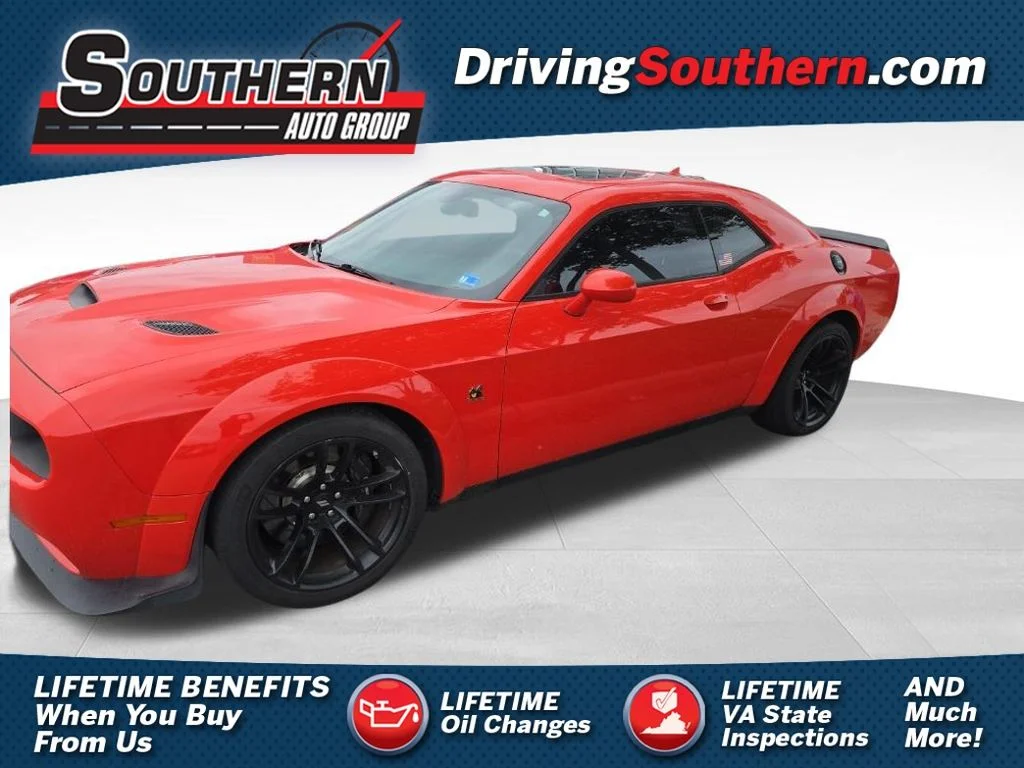 Used 2020 Orange Dodge R/T Scat Pack Widebody image 1