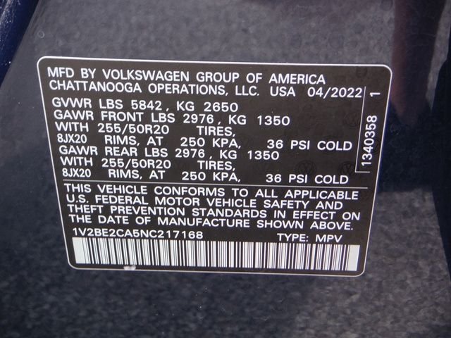 Used 2022  Volkswagen 3.6L V6 SEL image 42