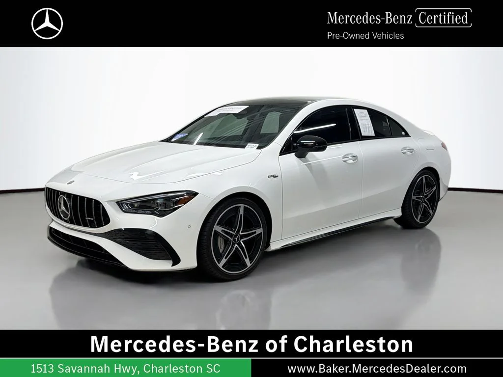 Used 2025 Polar White Mercedes-AMG CLA 35 AMG® image 1