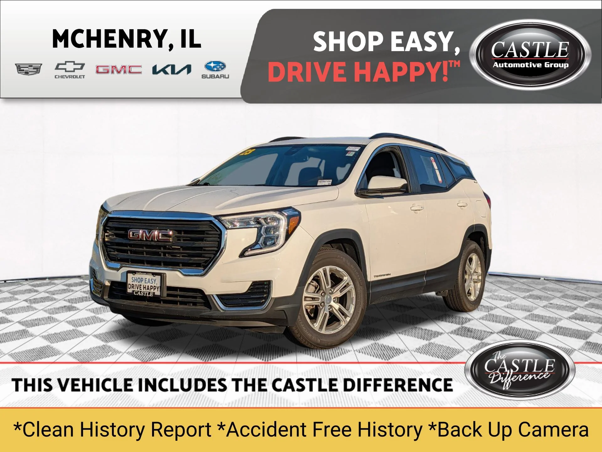Used 2023 SUMMIT WHITE GMC SLE image 1