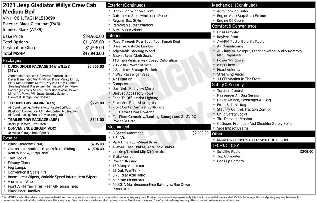 Used 2021 Black Jeep Willys image 2