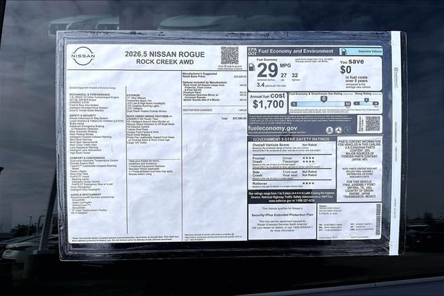 New 2026 Nissan Rogue Rock Creek 4D Sport Utility