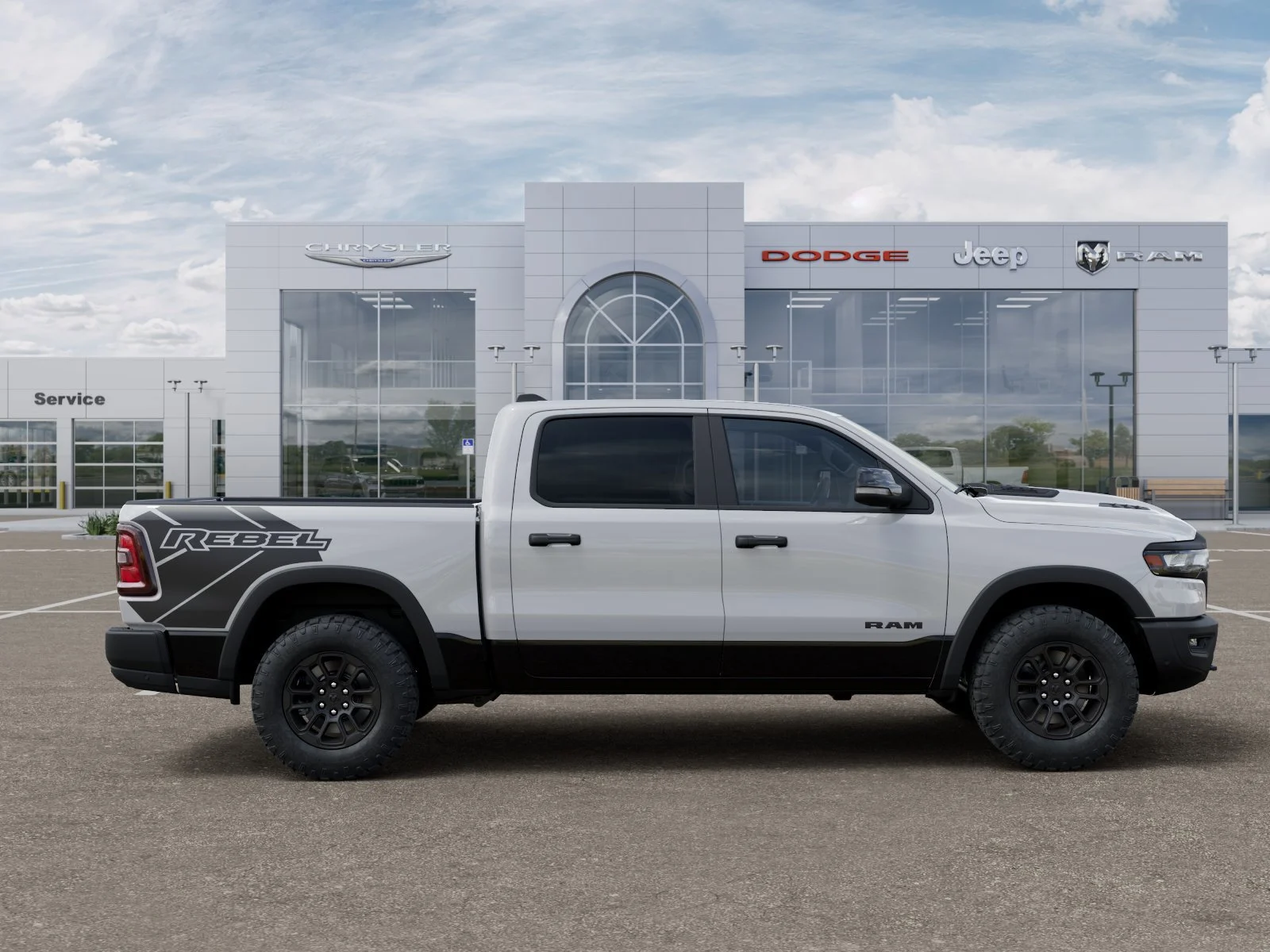 New 2026 Bright White Clear-Coat Exterior Paint RAM Rebel image 23