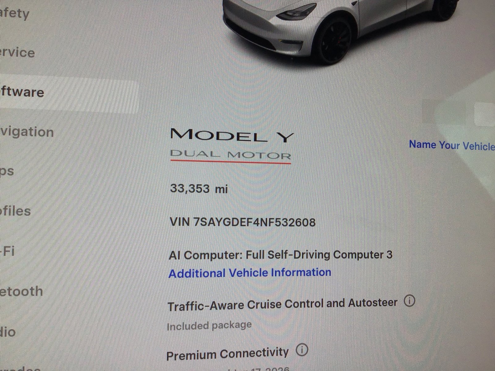 Used 2022 Pearl White Multi-Coat Tesla Performance image 2